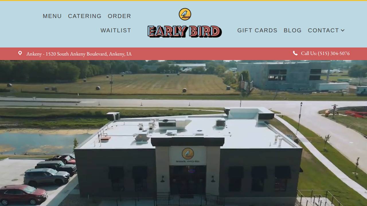 Early Bird Ankeny website screenshot