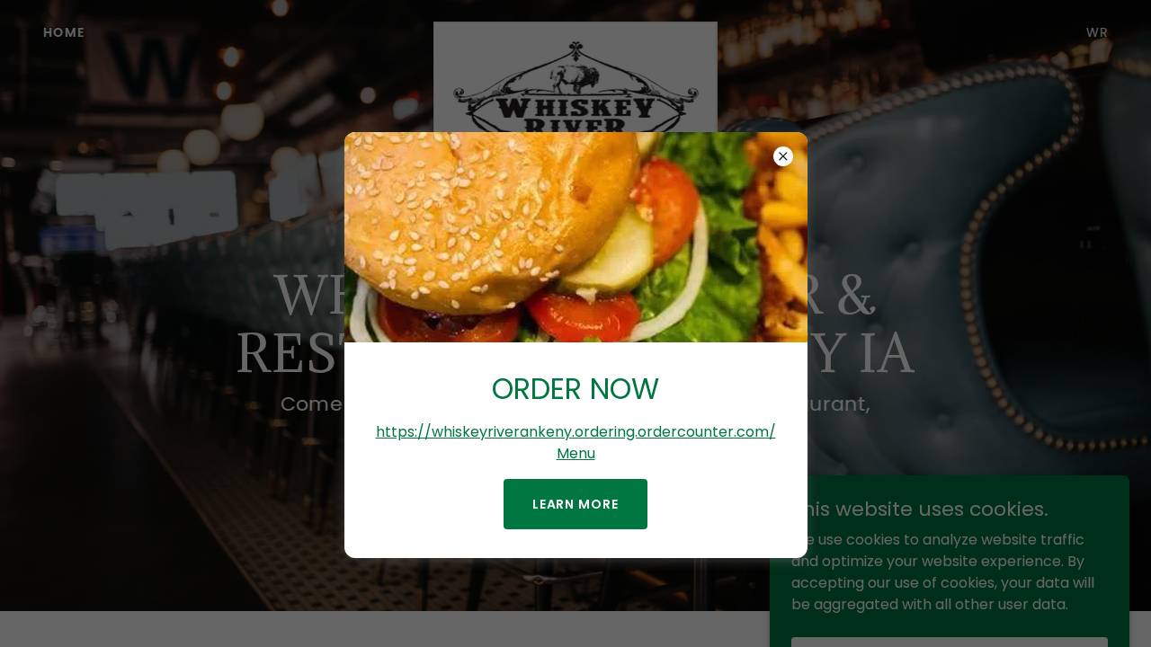 Whiskey River Ankeny website screenshot