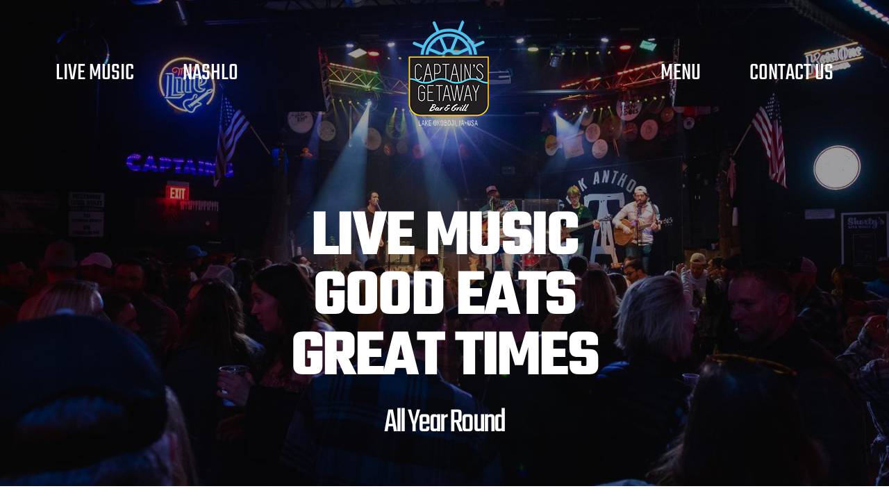 Captain's Getaway website screenshot