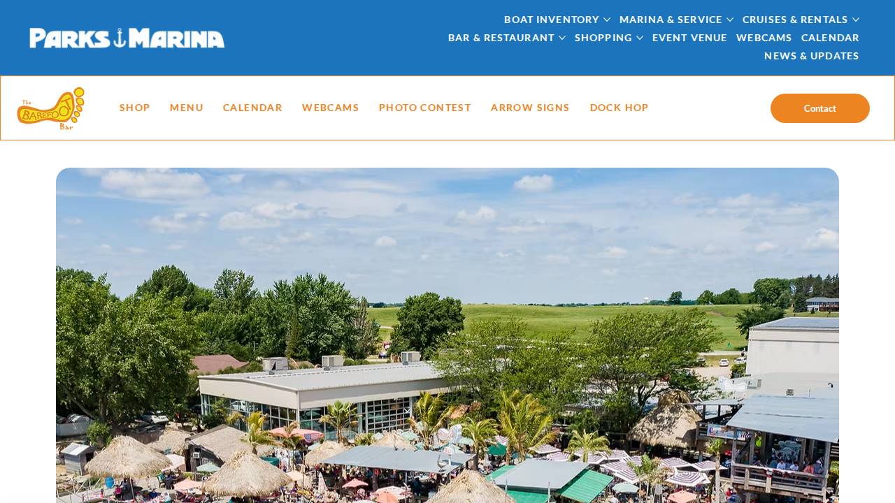 The Barefoot Bar at Okoboji website screenshot