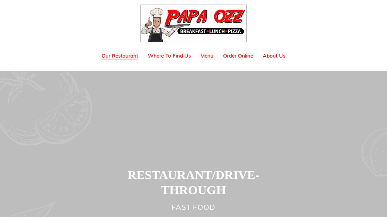 Papa Ozz website screenshot