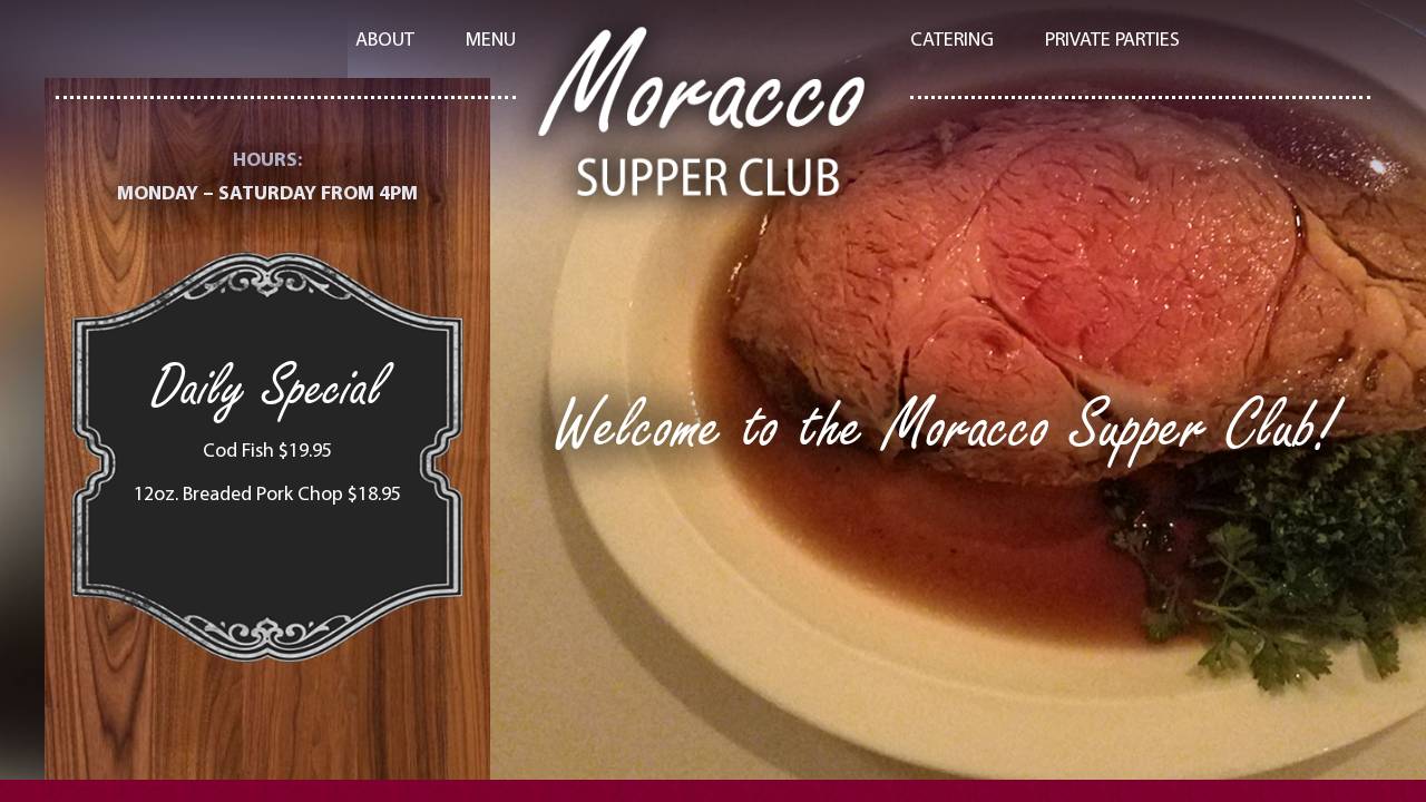 Moracco Supper Club website screenshot