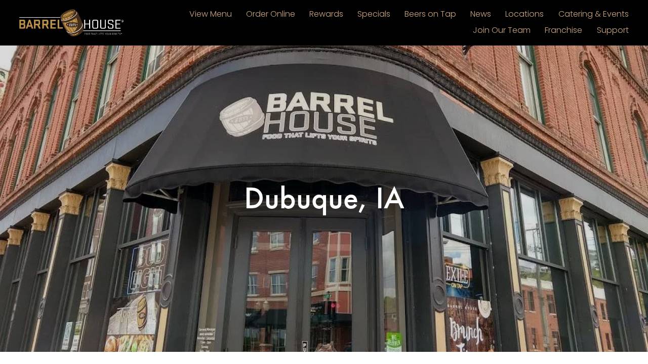 Barrel House website screenshot