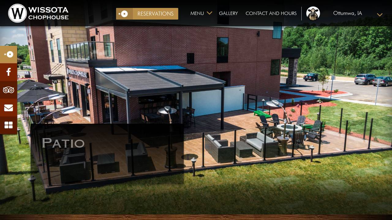 Wissota Chophouse - Ottumwa website screenshot