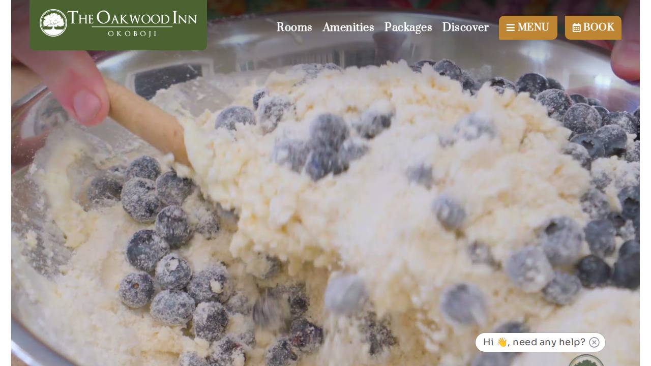 The Oakwood Inn website screenshot
