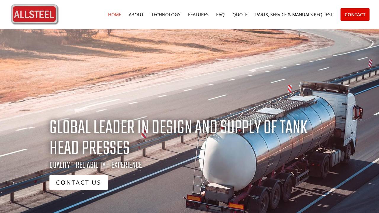 Allsteel, Inc. website screenshot
