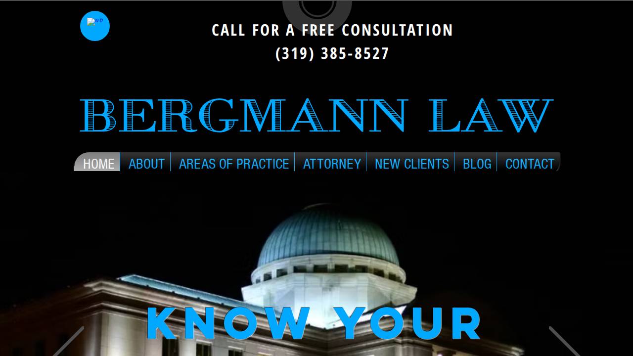 Bergmann Law Firm website screenshot