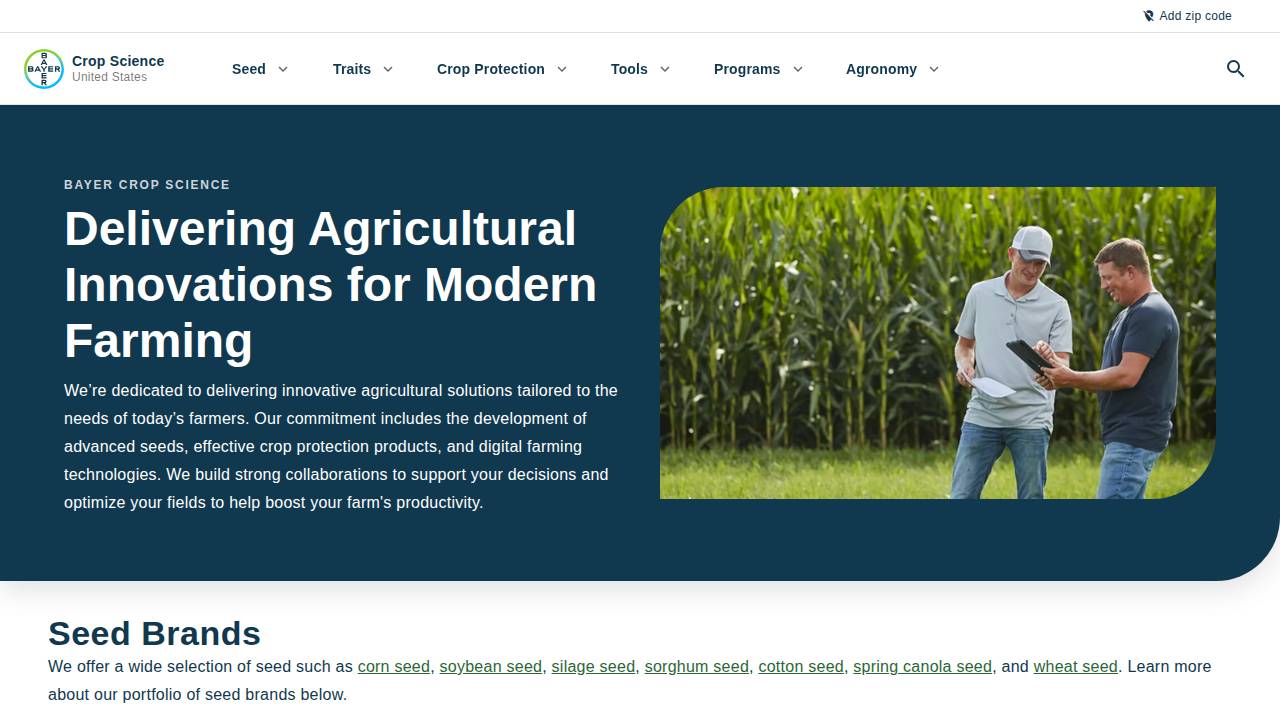 Bayer U.s. - Crop Science website screenshot