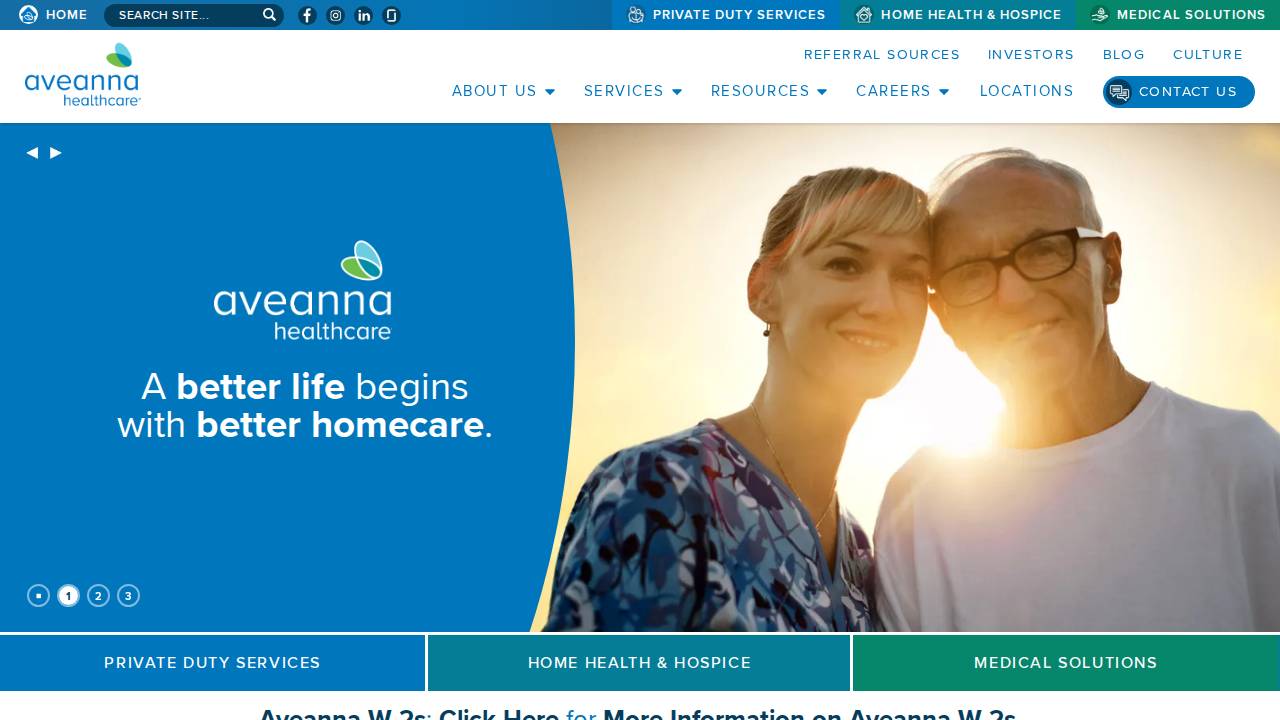 Aveanna Healthcare website screenshot