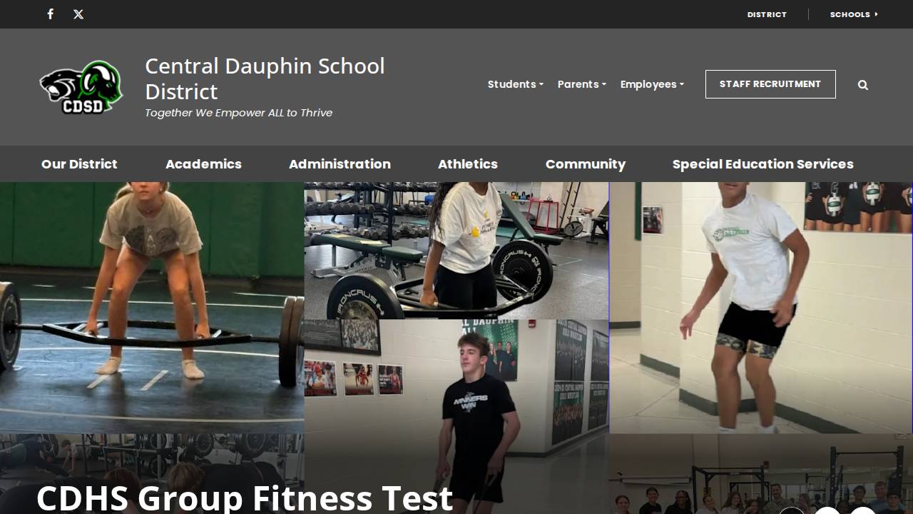 Central DeWitt School District website screenshot