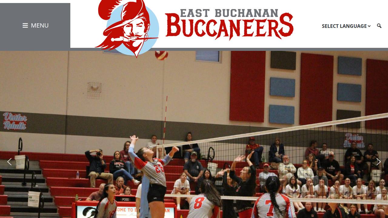 East Buchanan Comm School District website screenshot