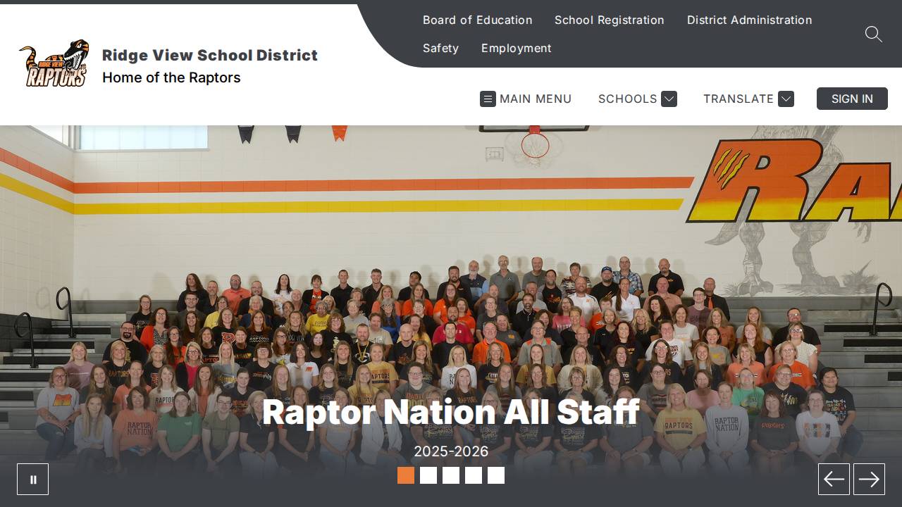 Galva-Holstein Comm School District website screenshot