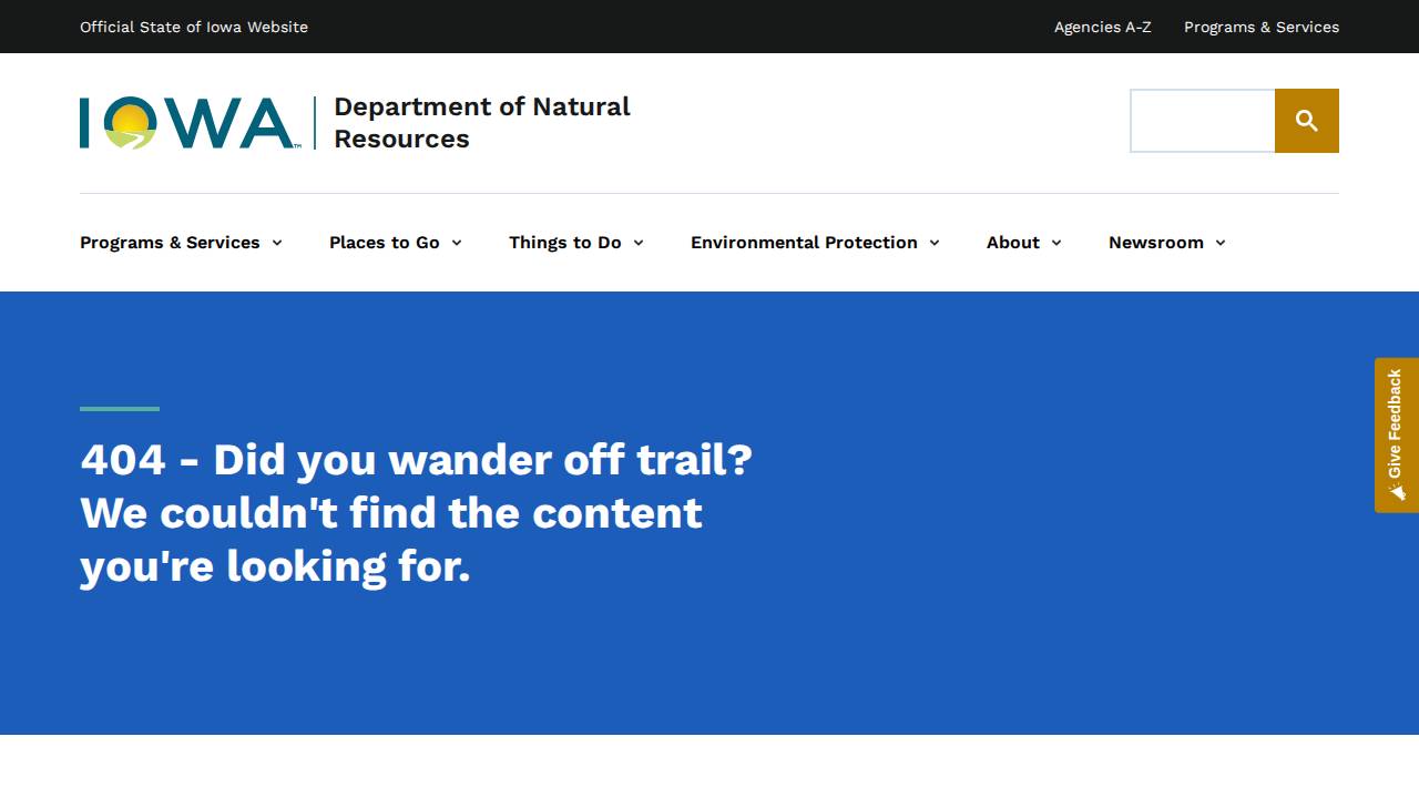 Stephens State Forest - Thousand Acres Unit website screenshot