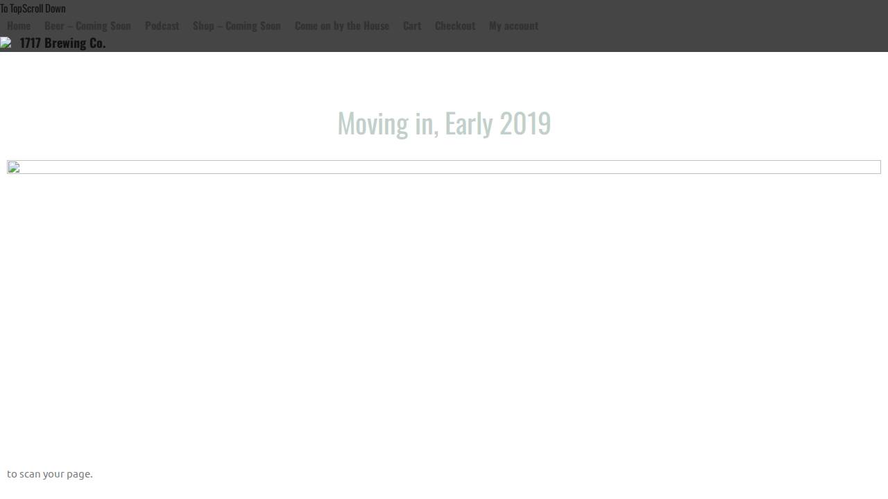 1717 Brewing Co website screenshot