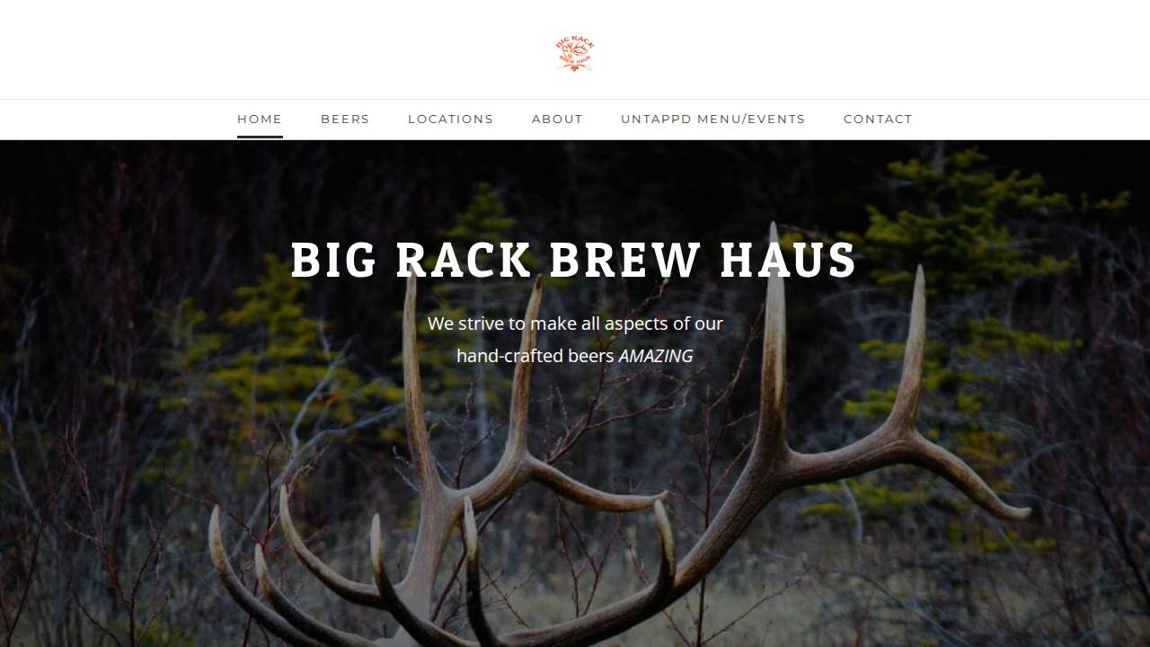 Big Rack Brew Haus website screenshot