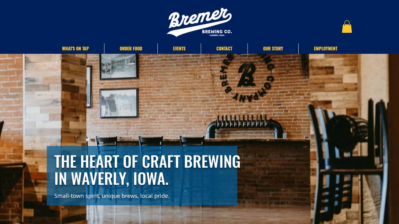 Bremer Brewing Company website screenshot