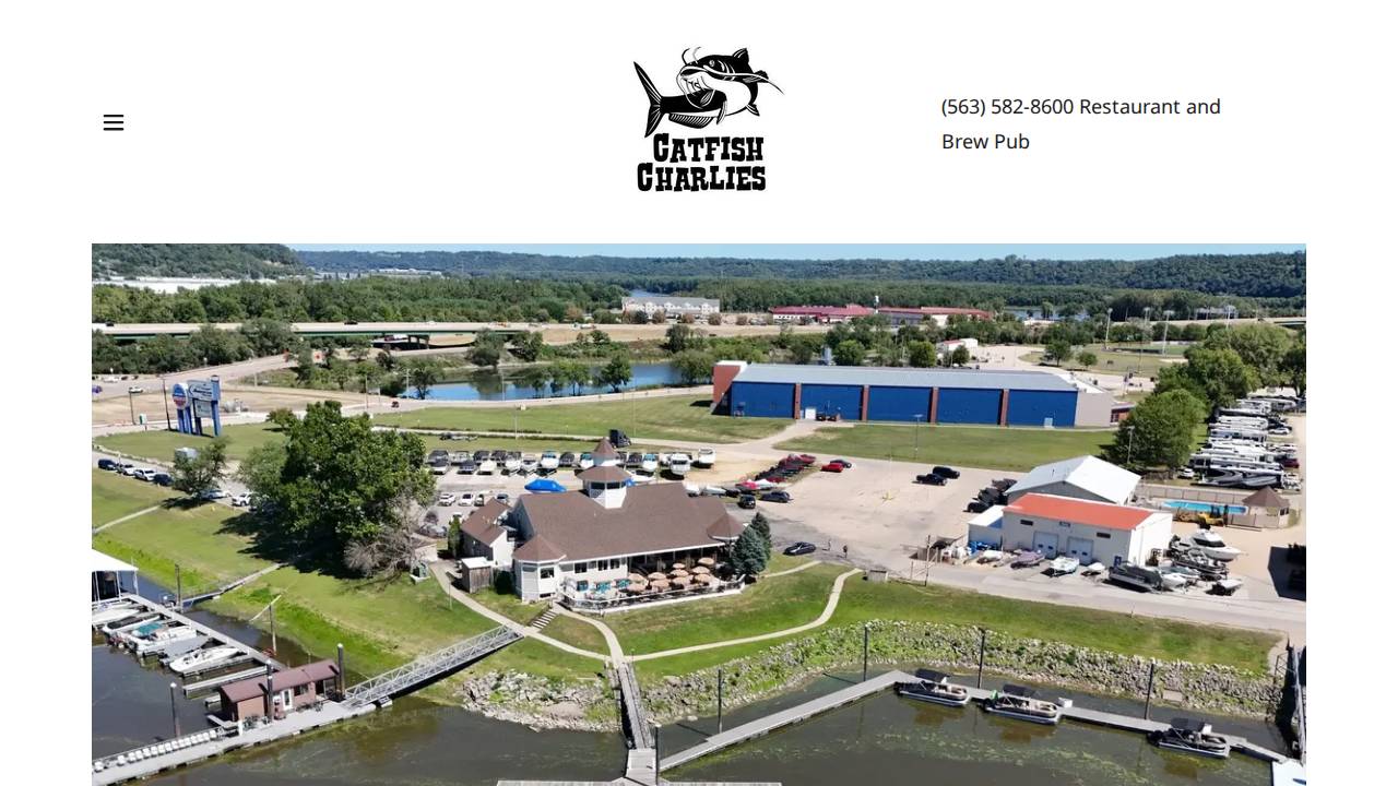 Catfish Charlies / Catfish Creek Brew Pub website screenshot