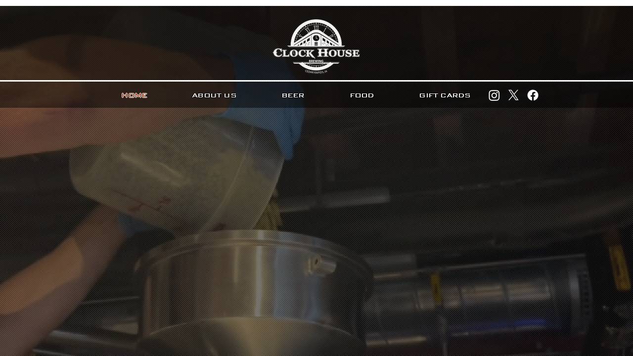 Clock House Brewing website screenshot