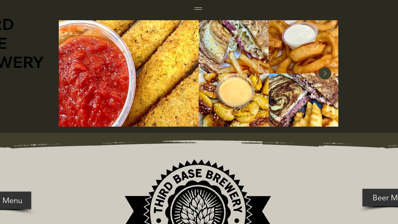 Third Base Brewery website screenshot