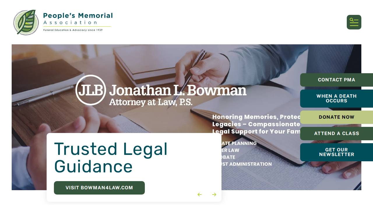 Peoples Memorial Hospital website screenshot