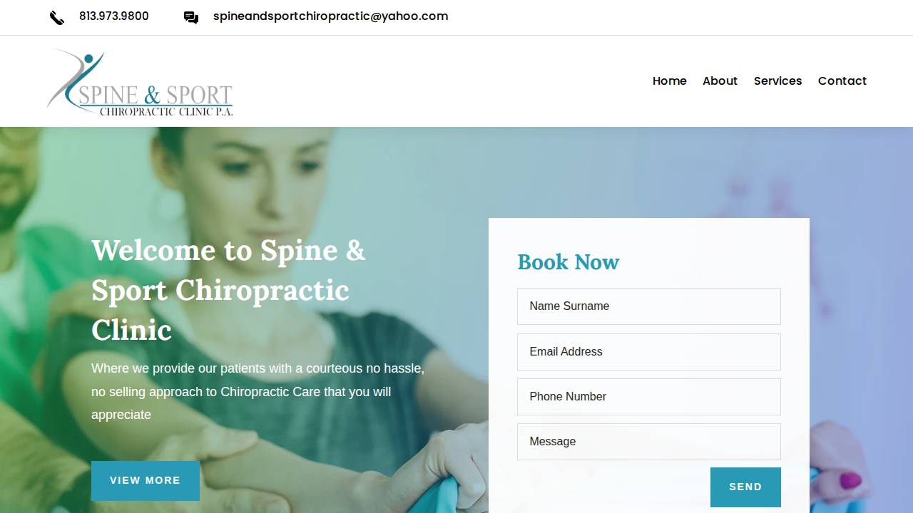 Spine And Sport Chiropractic Center, P.c. website screenshot