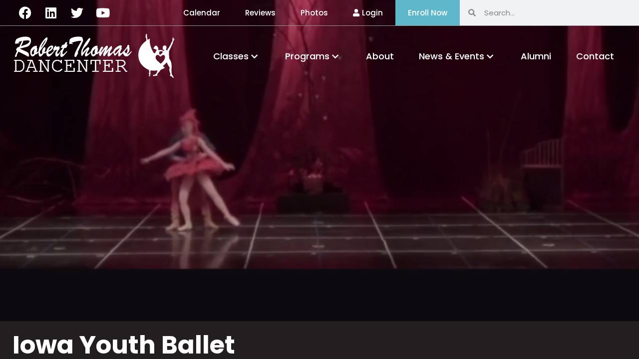 Iowa Youth Ballet Inc website screenshot