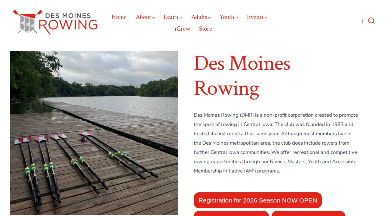 Central Iowa Youth Rowing Foundation Inc website screenshot