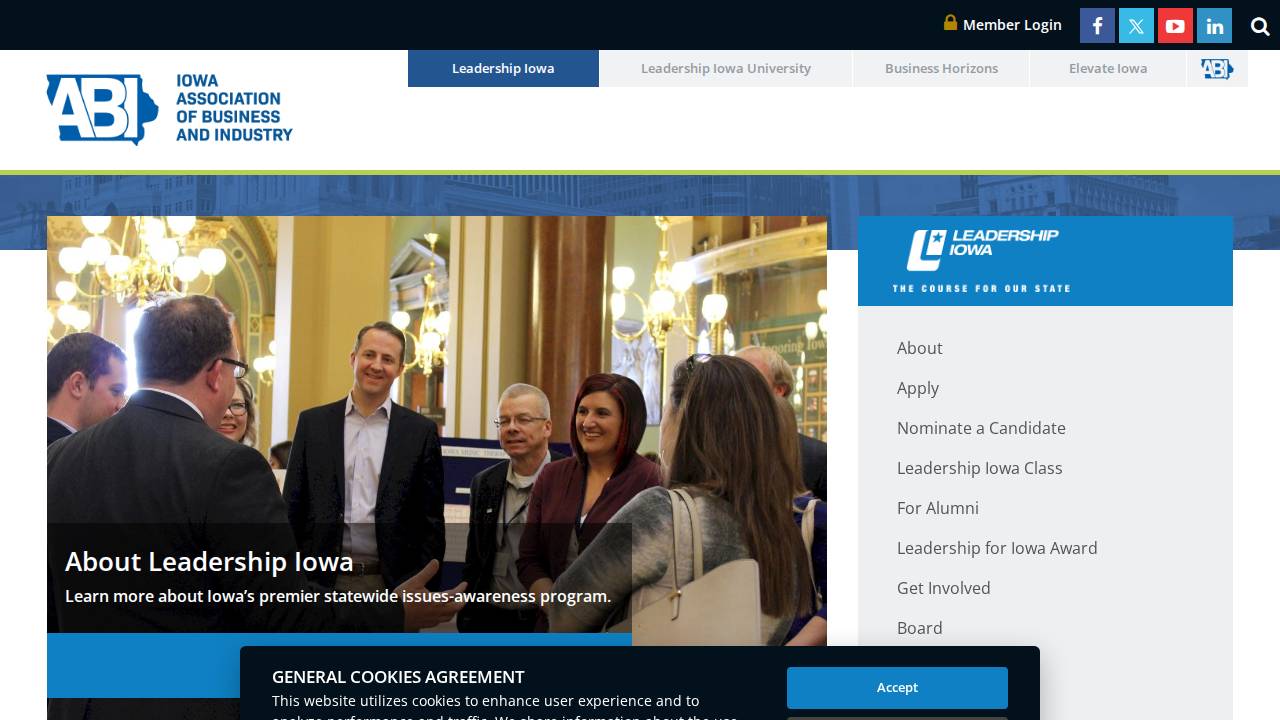 Rural Iowa Youth Leadership Training Foundation website screenshot
