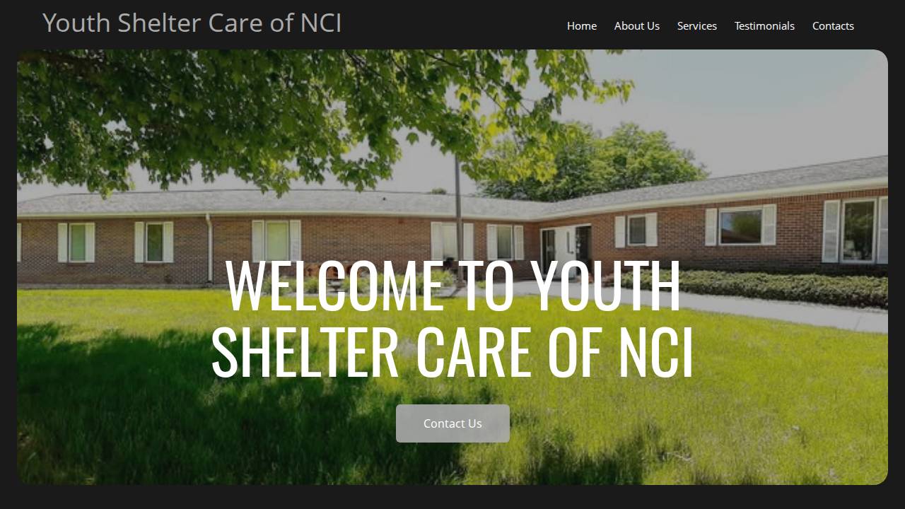 Youth Shelter Care of North Central Iowa website screenshot
