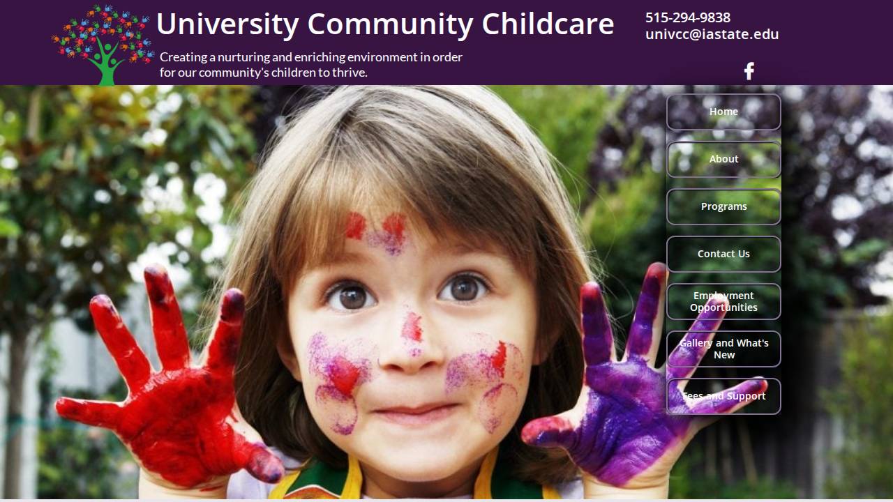 University Community Childcare Inc website screenshot