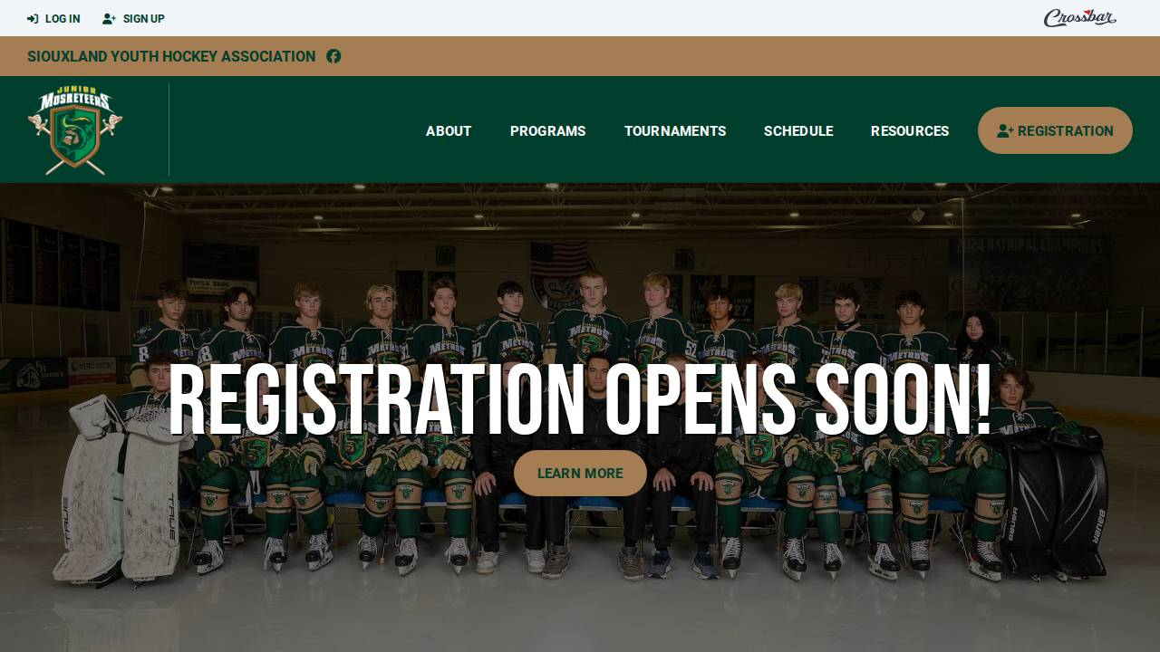 Siouxland Youth Hockey Association Inc website screenshot