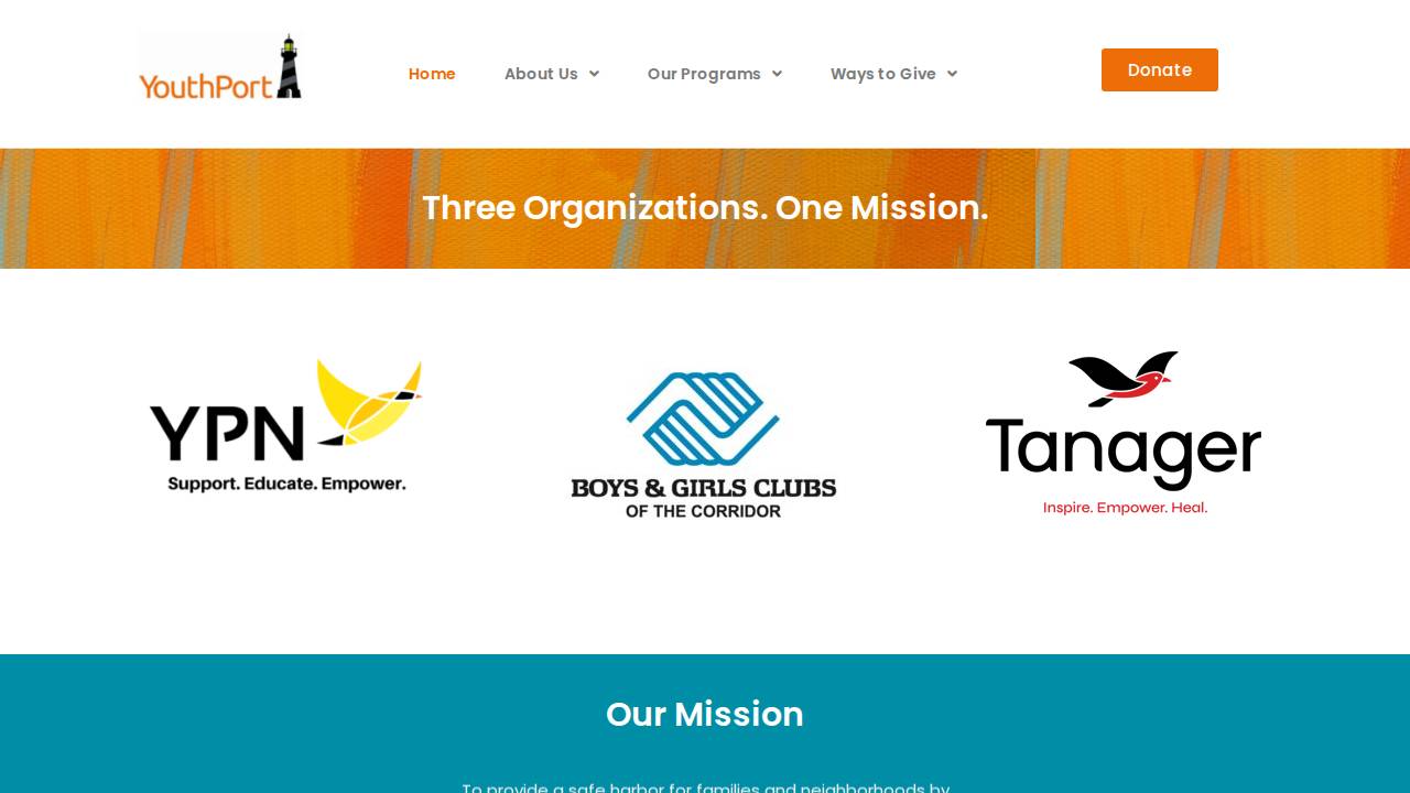 Youthport website screenshot