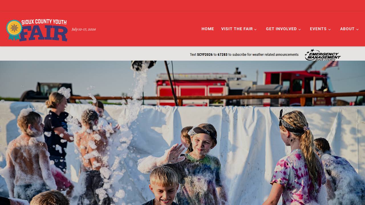 Sioux County Youth Fair Association website screenshot