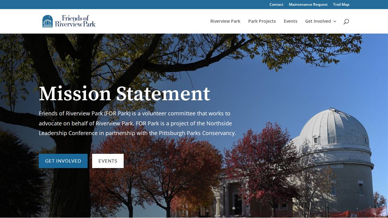 Friends of Riverview Park Inc website screenshot