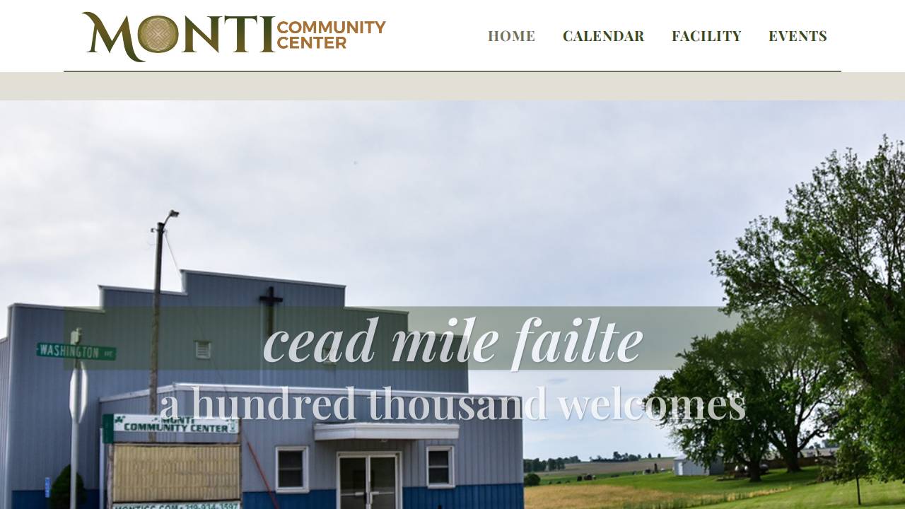Monti Community Center Inc website screenshot