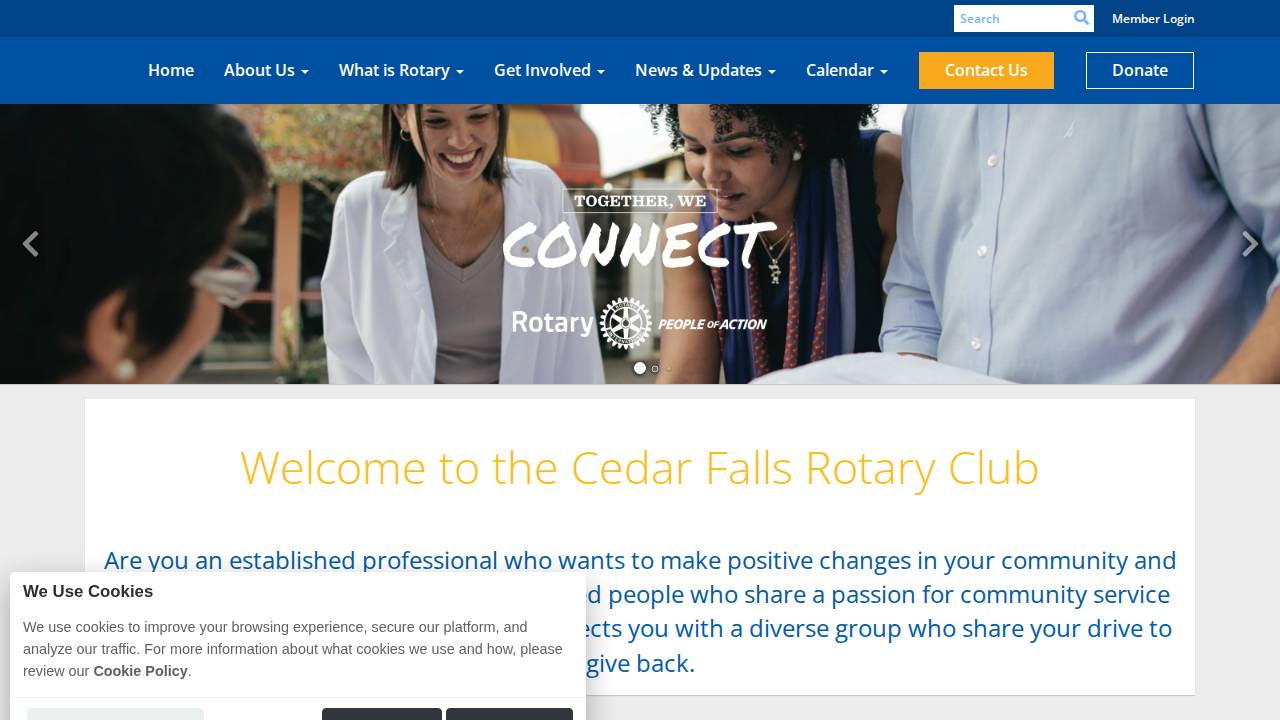Parkersburg Rotary Club website screenshot