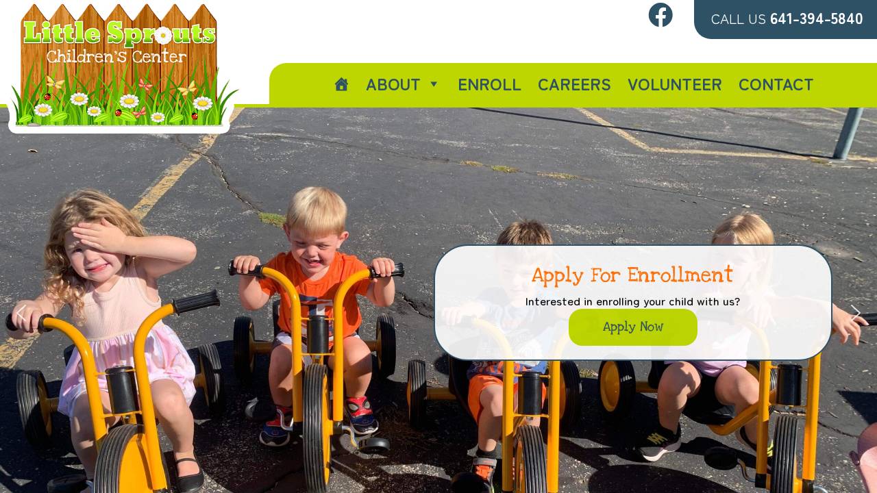 Little Sprouts Children's Center New Hampton website screenshot