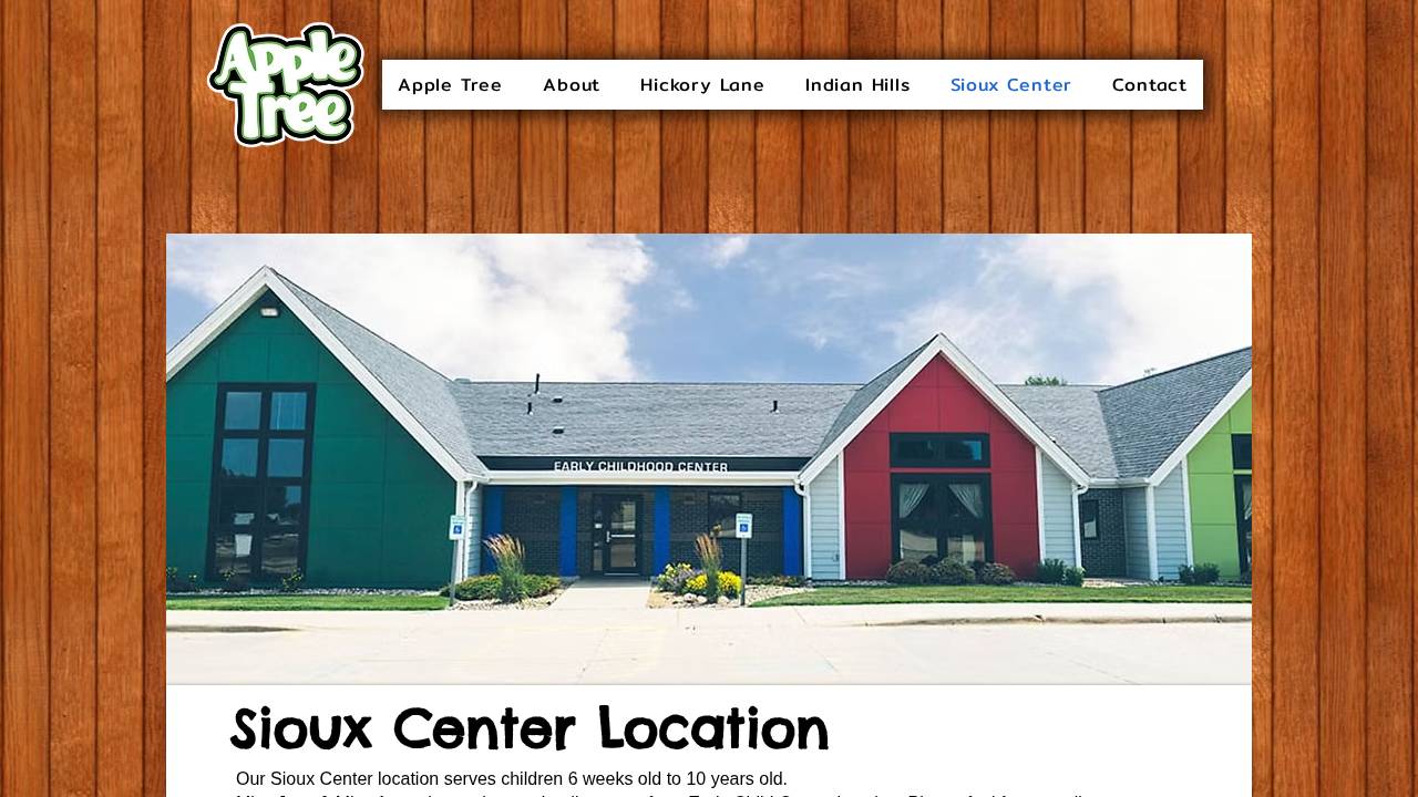 Apple Tree Early Child Center website screenshot