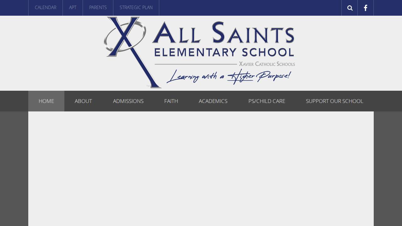 All Saints Center for Early Learning website screenshot