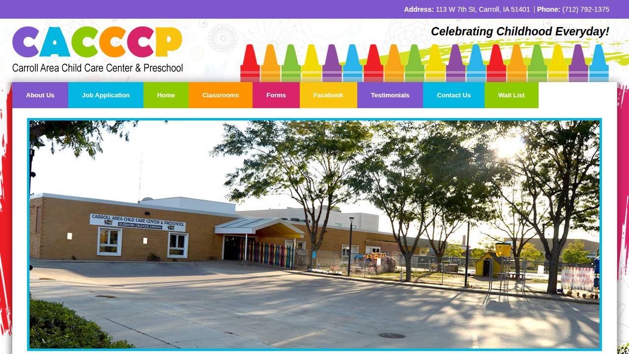 Carroll Area CCC & PS KC Site website screenshot