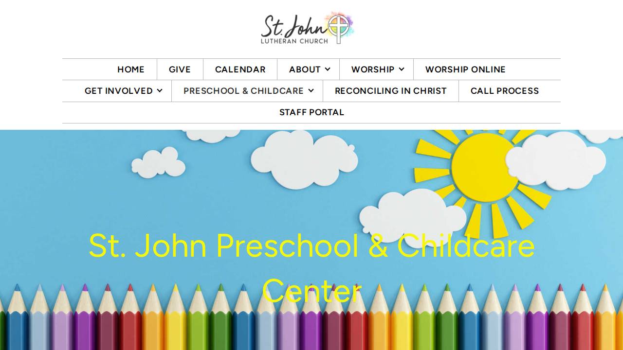 St John Preschool and Childcare Center website screenshot