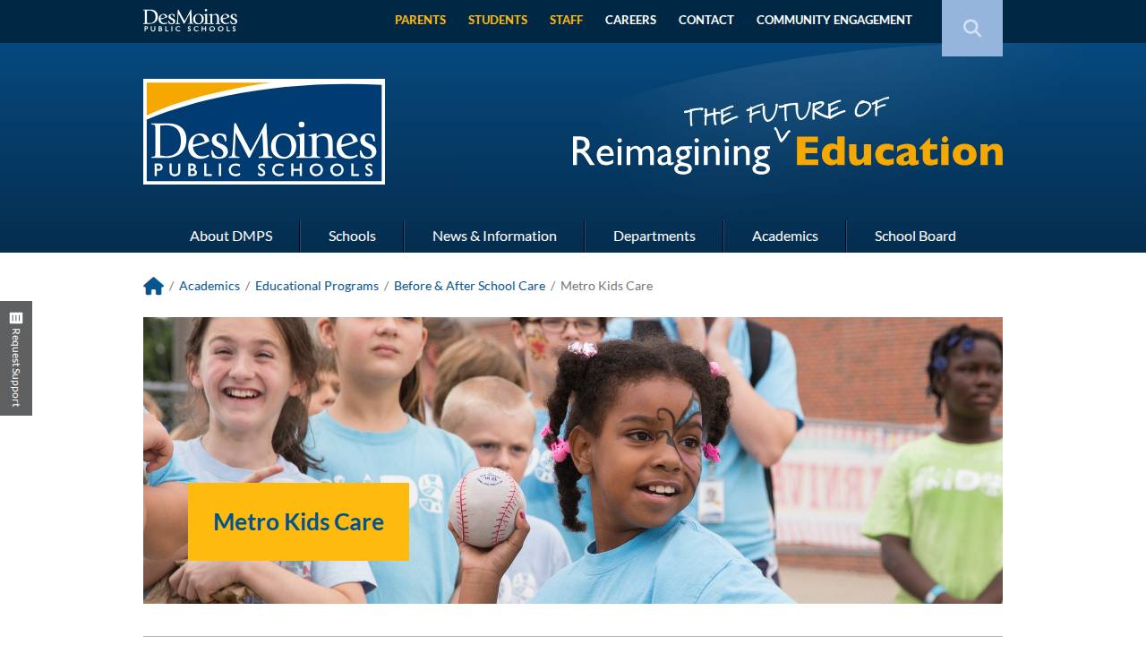 Metro Kids - Walnut Street website screenshot