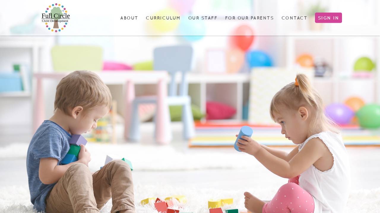 Full Circle Child Development Center LLC website screenshot