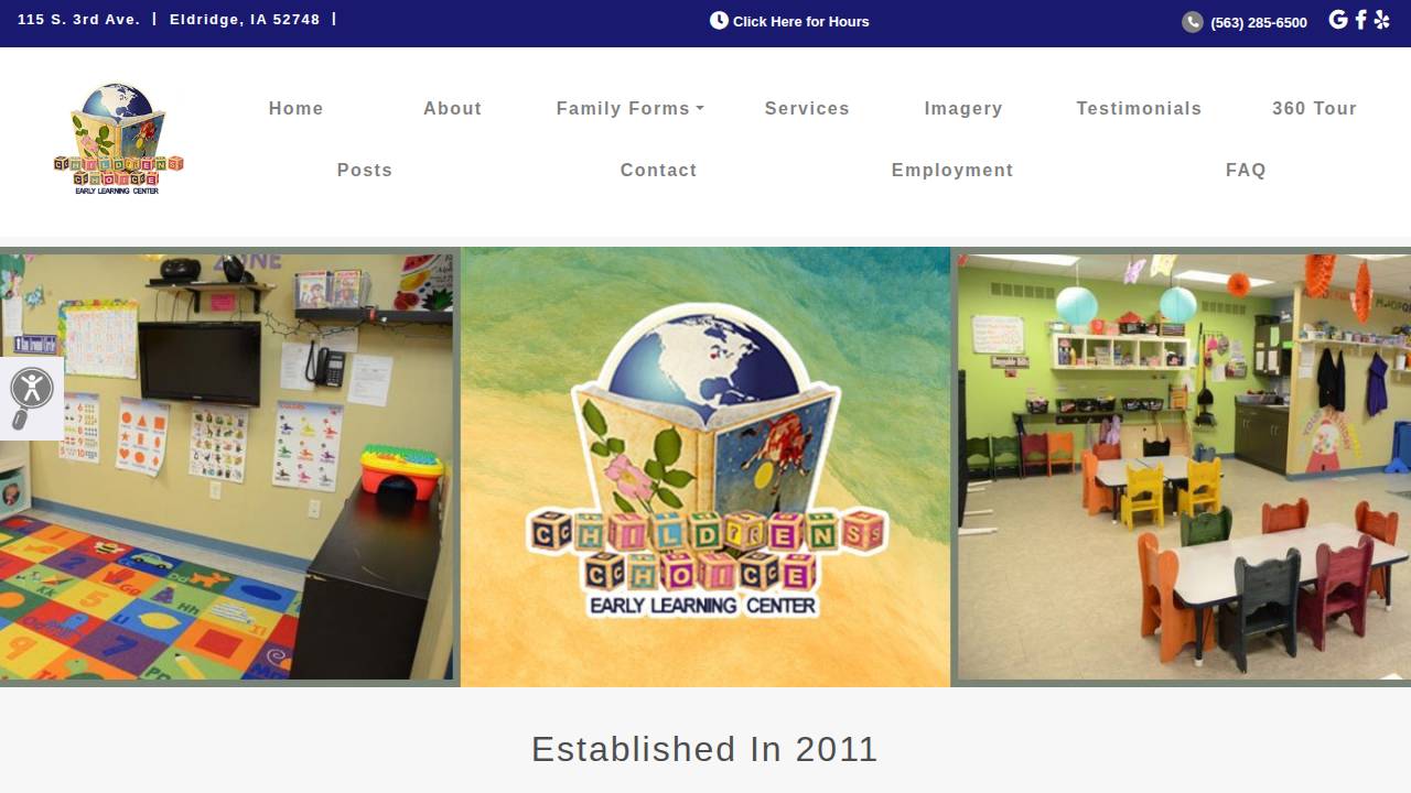 Children's Choice Early Learning Center website screenshot