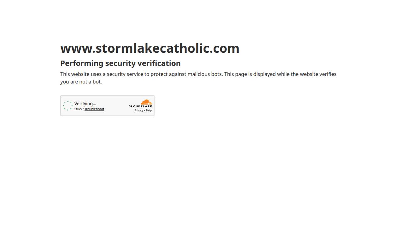 Storm Lake St Mary's Preschool website screenshot
