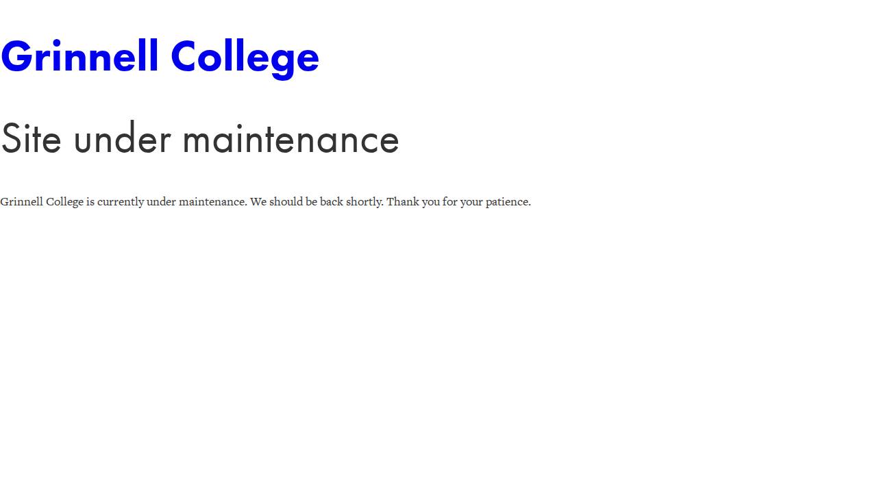 Grinnell College Preschool website screenshot