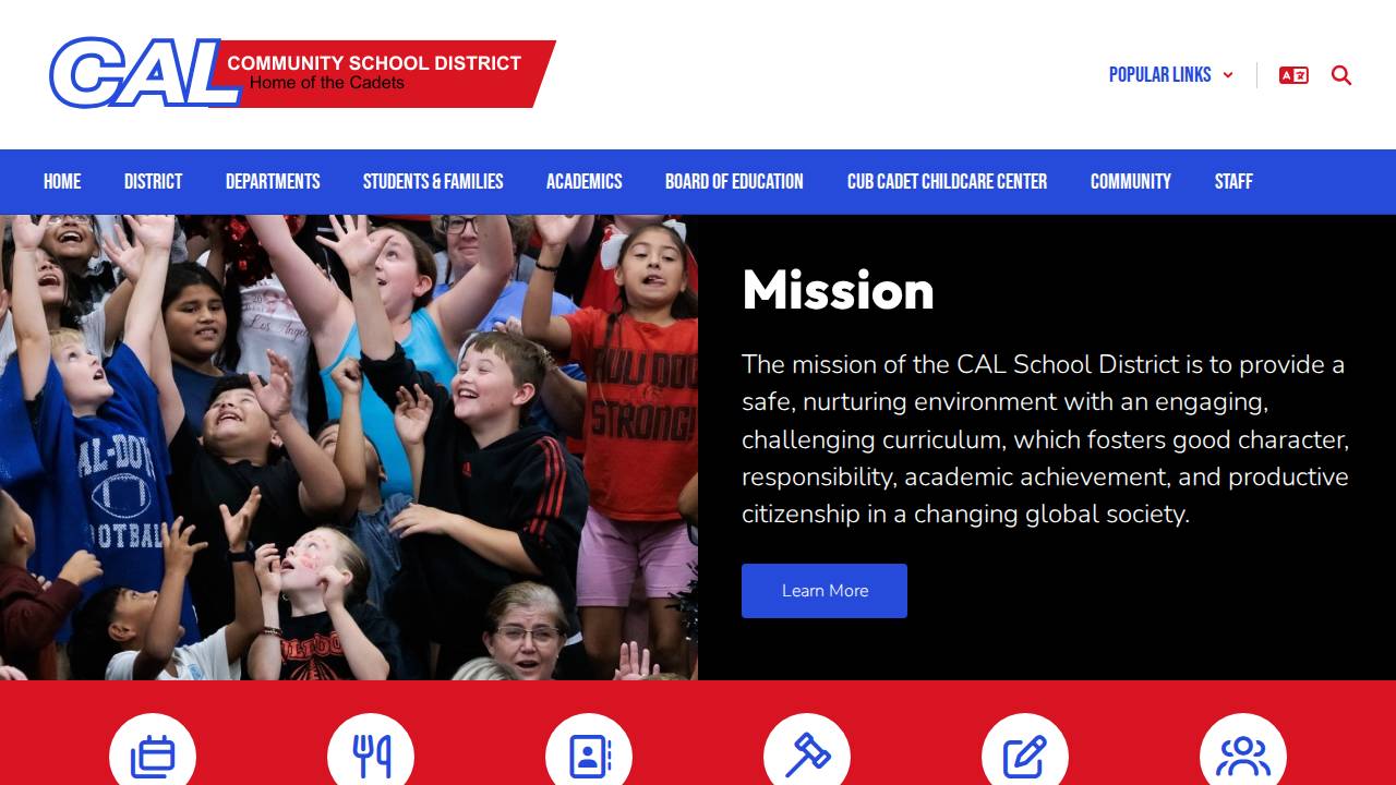 Cub Cadet Childhood Center website screenshot
