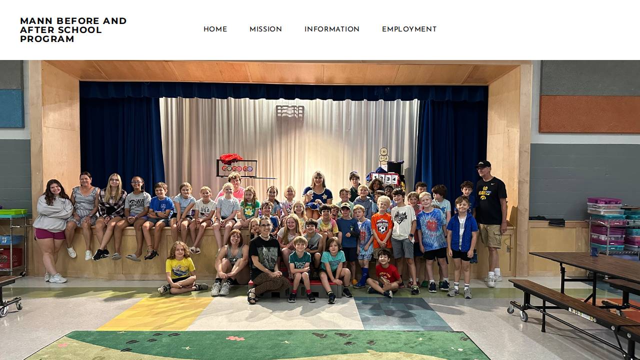 Mann Before and After School Program website screenshot