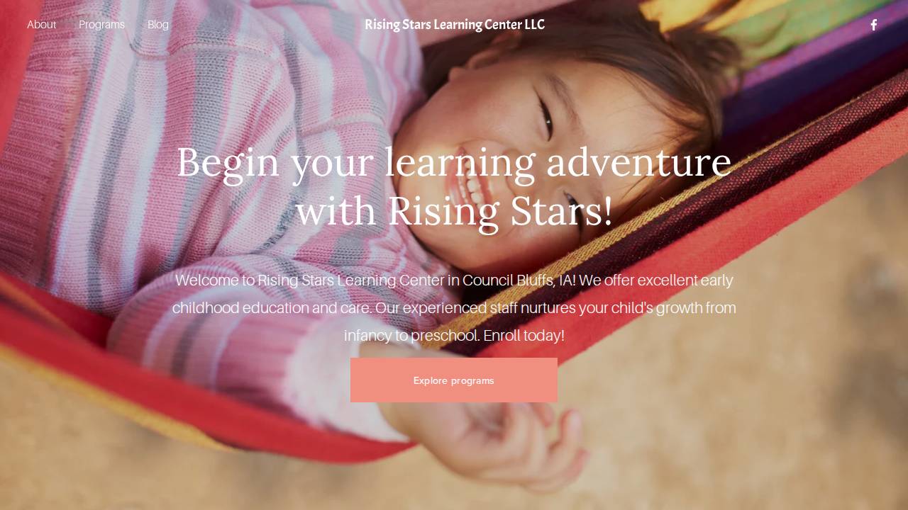 Rising Stars Learning Center LLC website screenshot