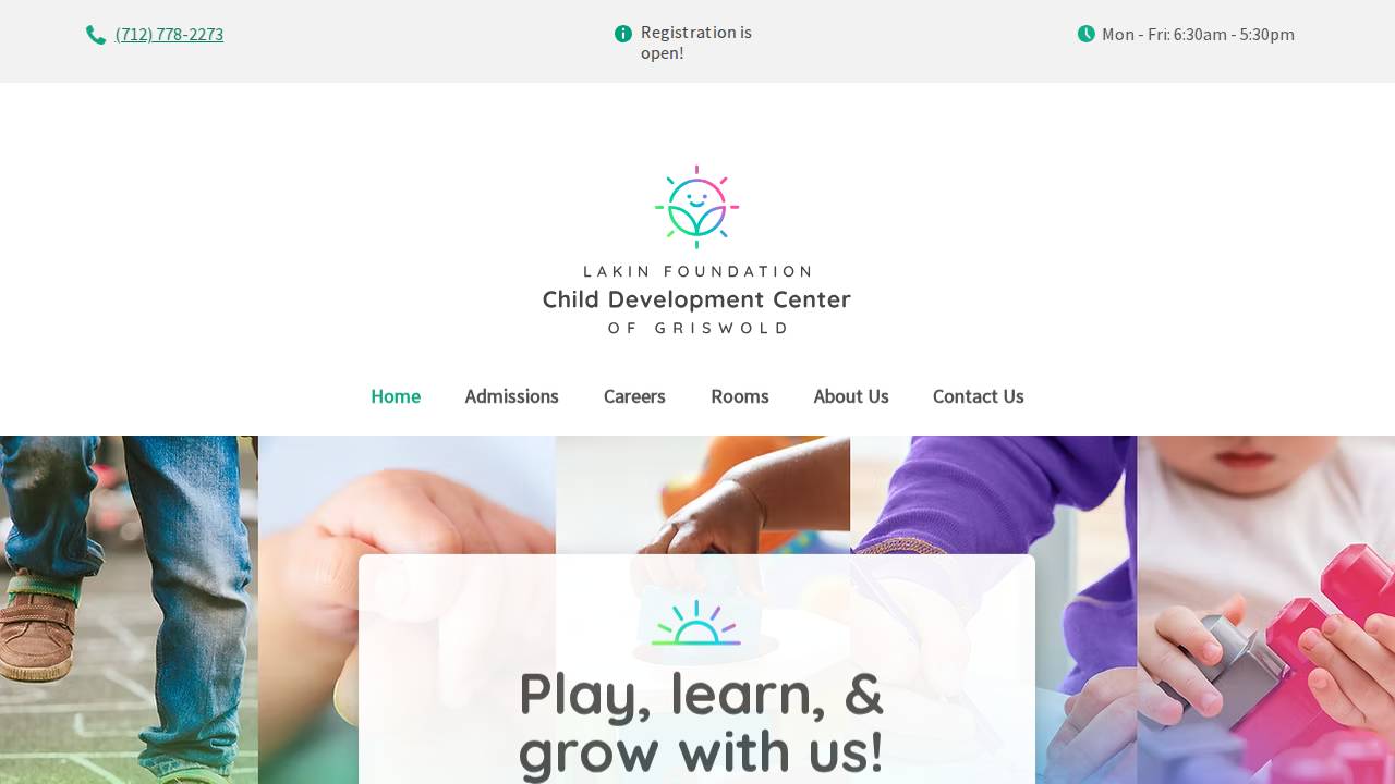 Lakin Foundation Childcare Devel Ctr of Griswold website screenshot